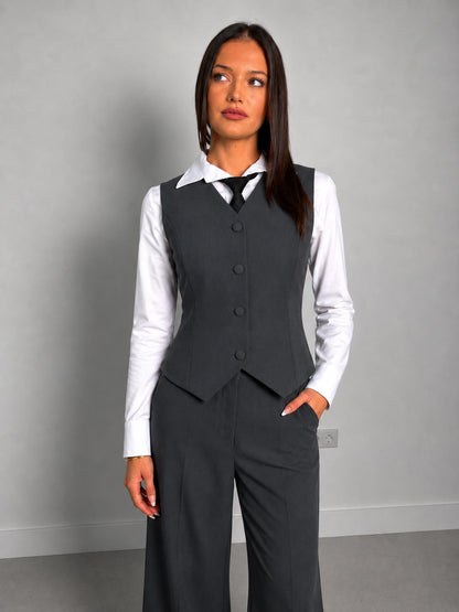 Isla Waistcoat - Charcoal grey