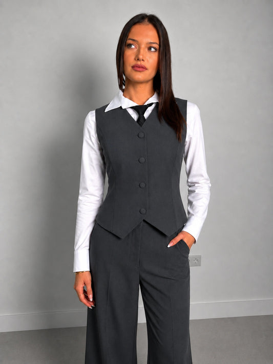 Isla Waistcoat - Charcoal grey