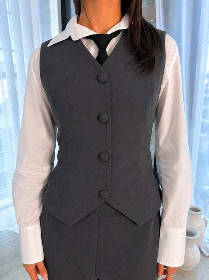 Isla Waistcoat - Charcoal grey