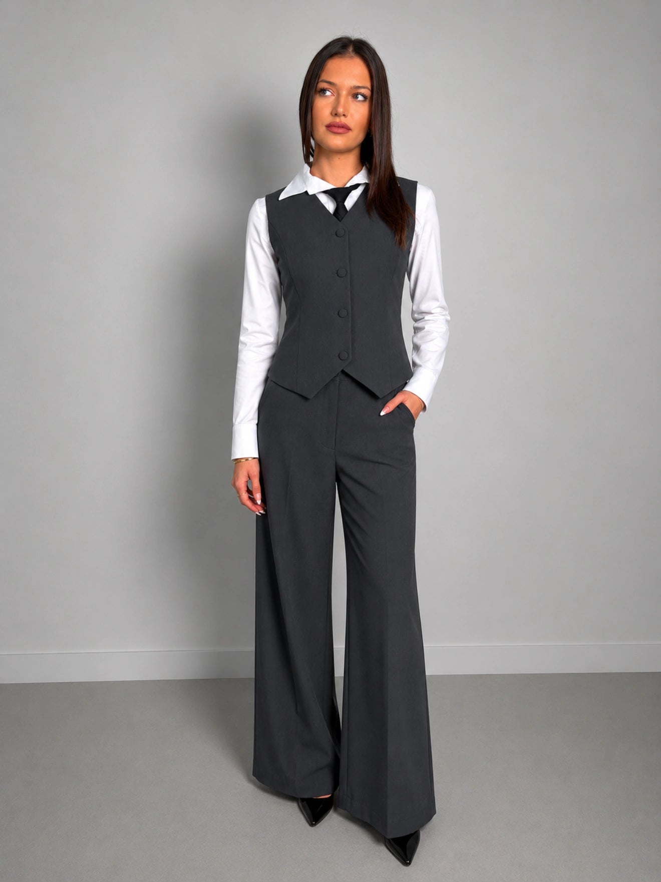 Isla Waistcoat - Charcoal grey