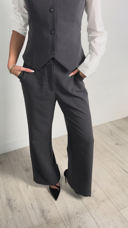 Irene Trousers  Charcoal grey